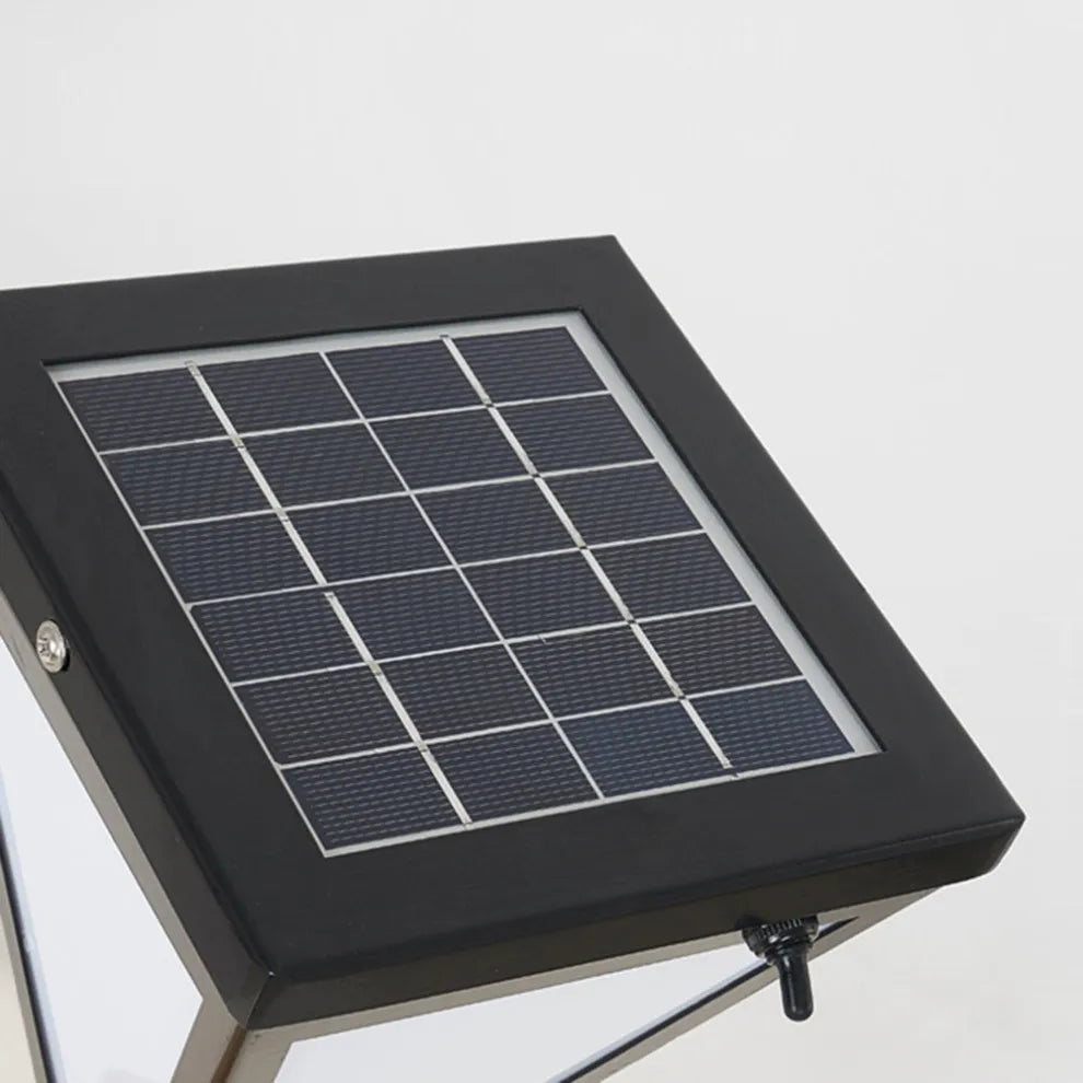 Arcato Modern Solar Outdoor Path Light -  Black Metal Design