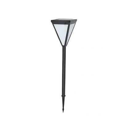 Arcato Modern Solar Outdoor Path Light -  Black Metal Design