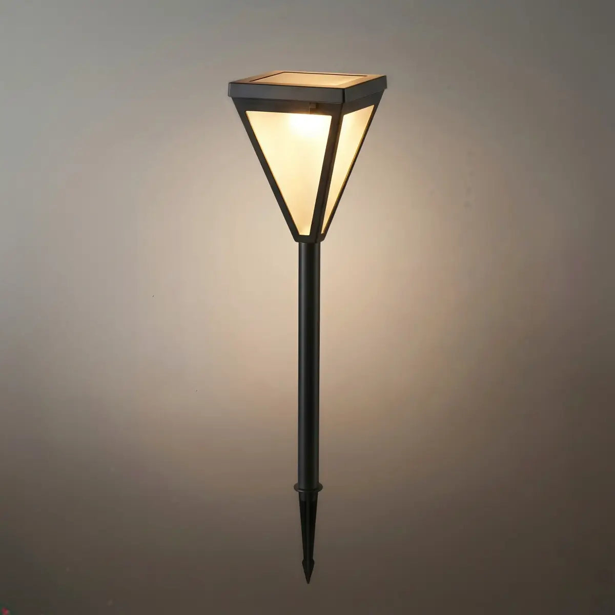 Arcato Modern Solar Outdoor Path Light -  Black Metal Design