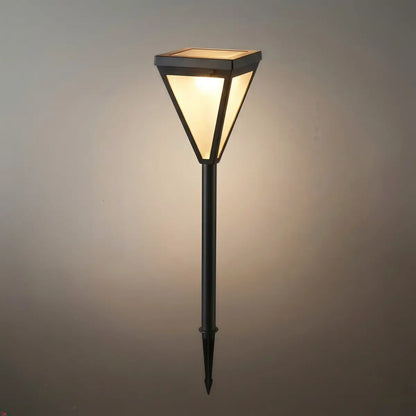 Arcato Modern Solar Outdoor Path Light -  Black Metal Design