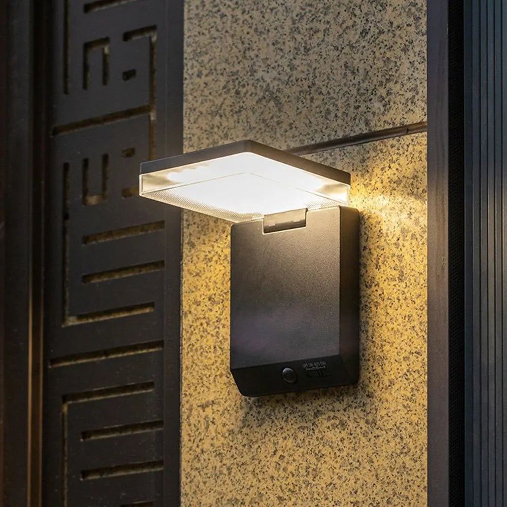 Arcato Modern Solar Outdoor Wall Lamp Acrylic with Motion Sensor (Waterproof)