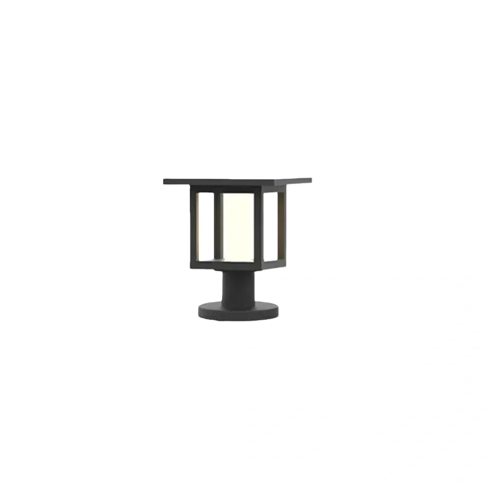 Nuvlight Modern Solar Pathway Lights  - Black Metal Lantern Design for Outdoor