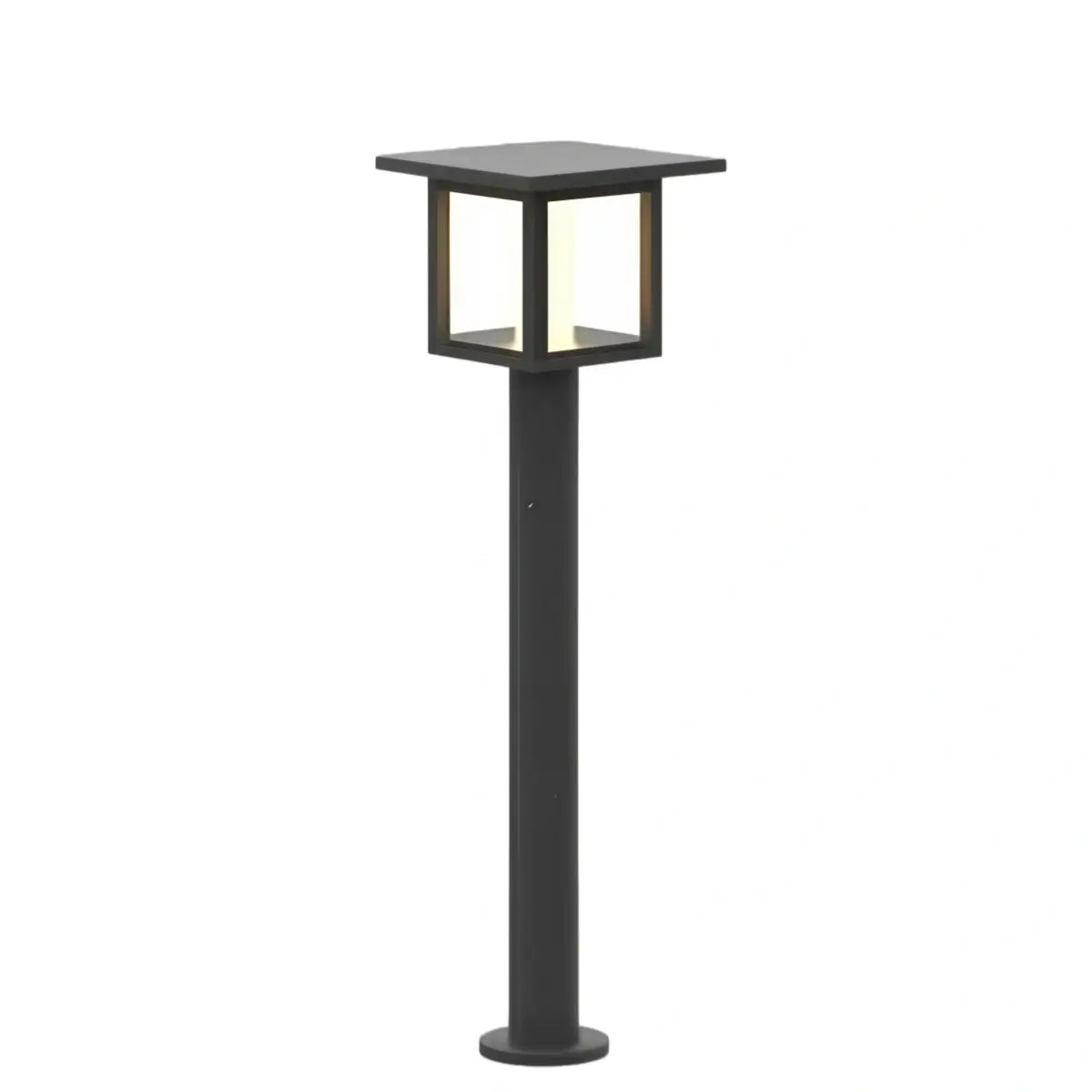 Arcato Modern Solar Pathway Lights  - Black Metal Lantern Design for Outdoor