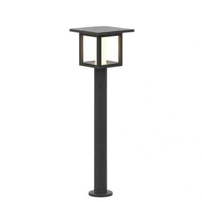 Arcato Modern Solar Pathway Lights  - Black Metal Lantern Design for Outdoor