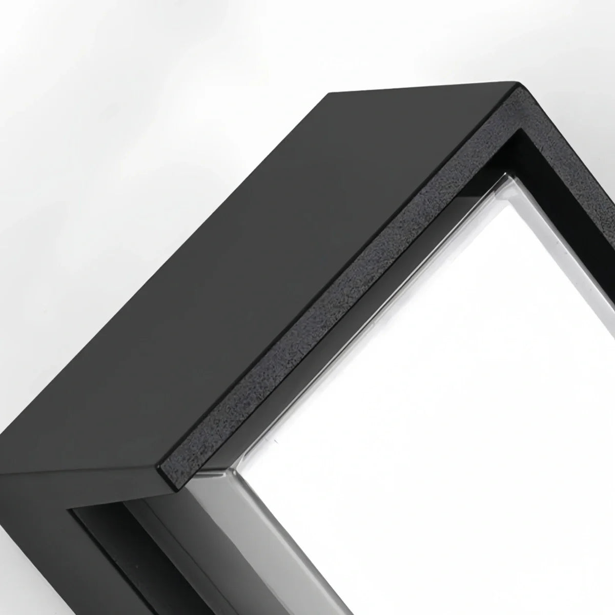 Arcato Modern Square Outdoor Wall Lamp - Black Metal/Acrylic for Garden