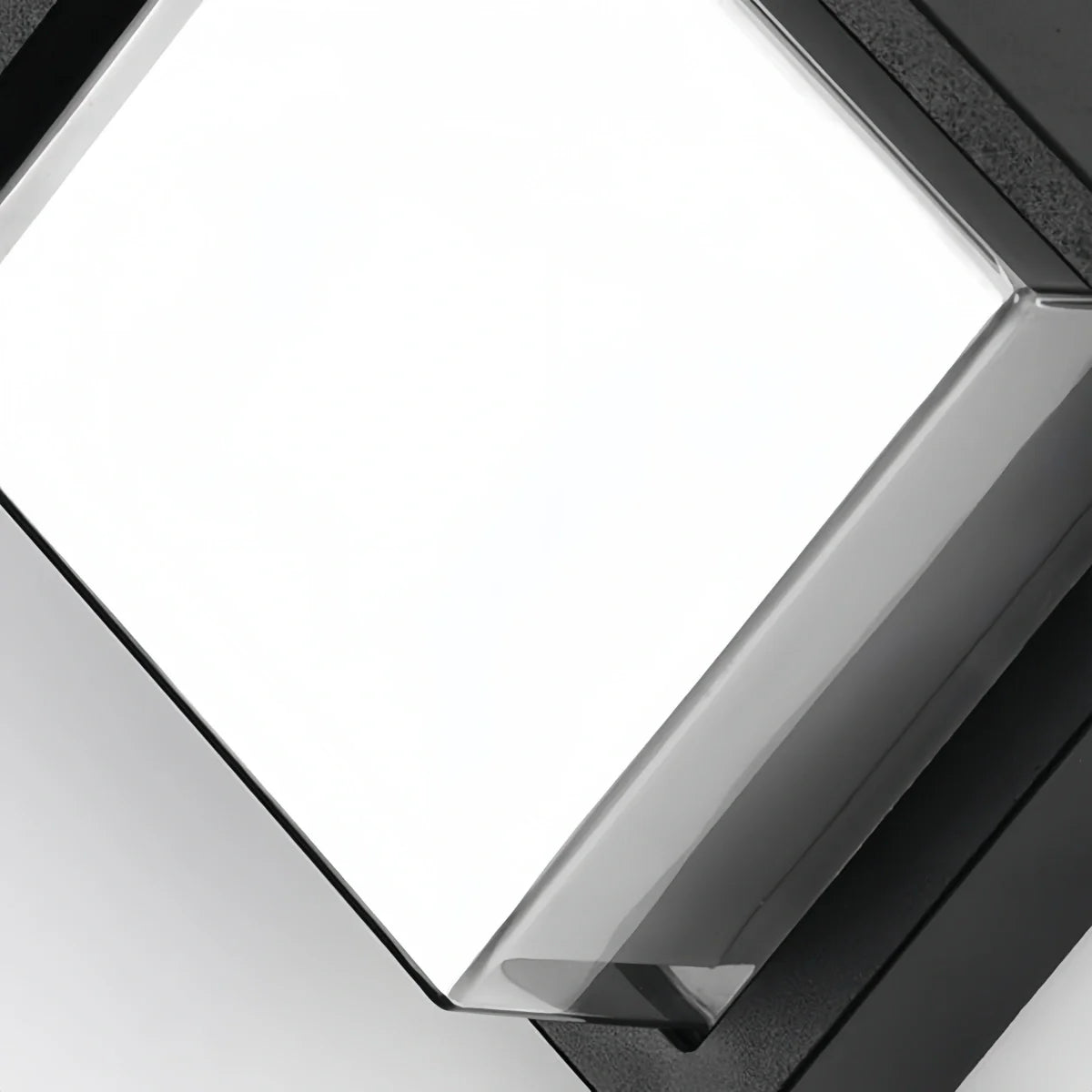 Arcato Modern Square Outdoor Wall Lamp - Black Metal/Acrylic for Garden