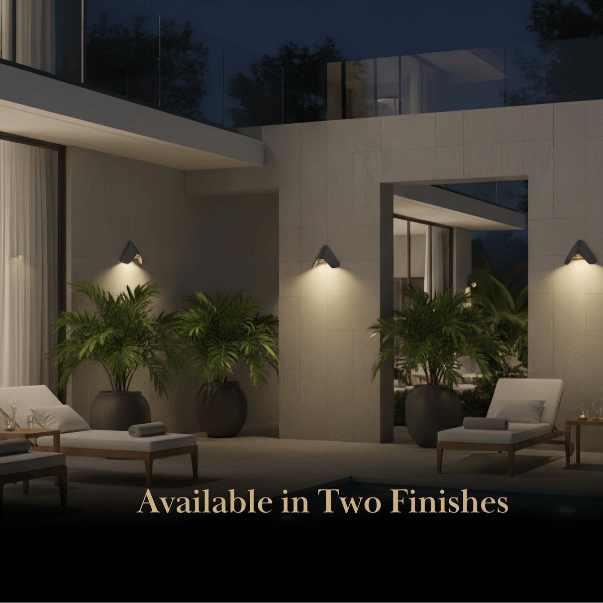 Arcato Modern Triangle Wall Lamp - Black/White Metal Outdoor Light for Garden