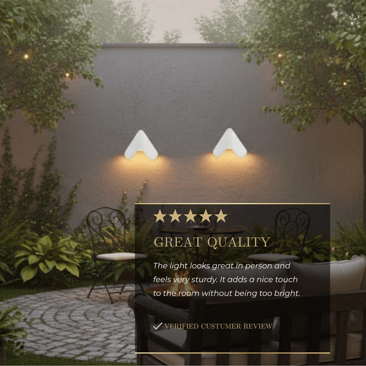 Arcato Modern Triangle Wall Lamp - Black/White Metal Outdoor Light for Garden