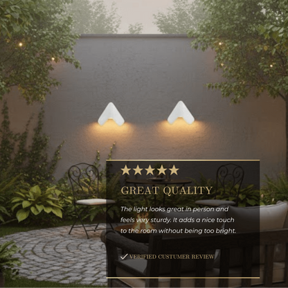 Arcato Modern Triangle Wall Lamp - Black/White Metal Outdoor Light for Garden