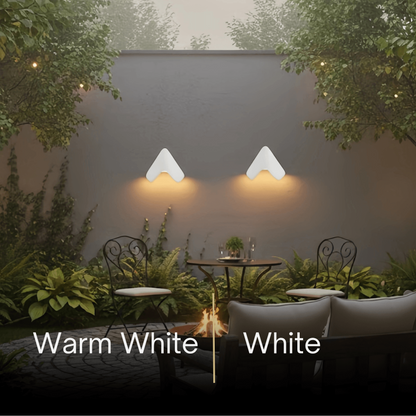 Arcato Modern Triangle Wall Lamp - Black/White Metal Outdoor Light for Garden