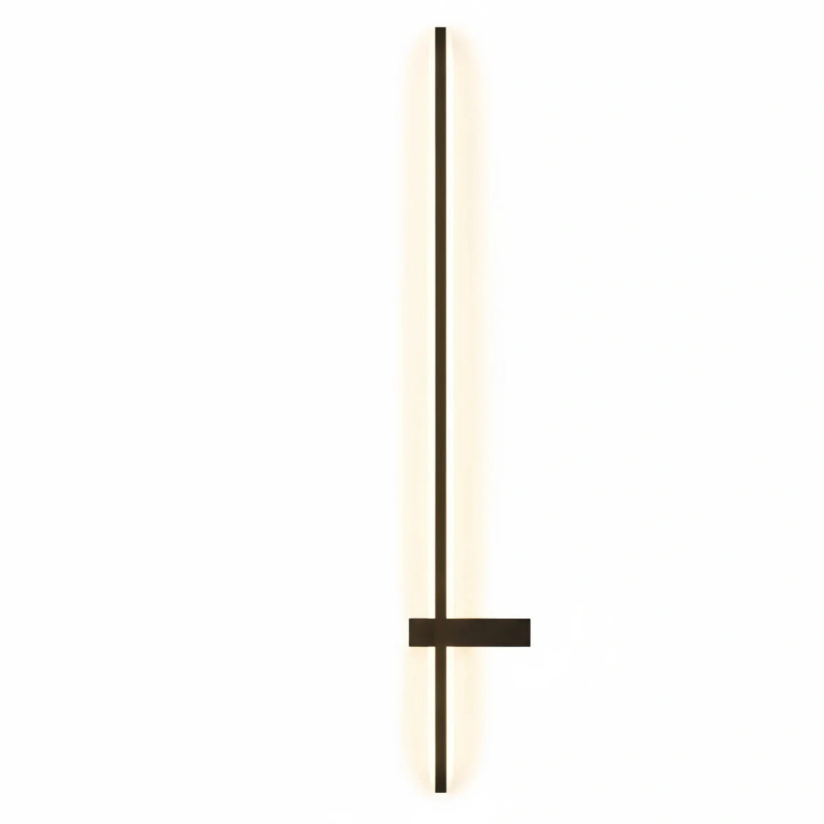 Arcato Modern Linear LED Wall Lamp – Black Solar & Sensor Light Outdoor