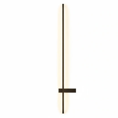 Arcato Modern Linear LED Wall Lamp – Black Solar & Sensor Light Outdoor