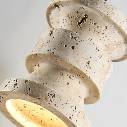 Strata Yellow Travertine Pendant Light