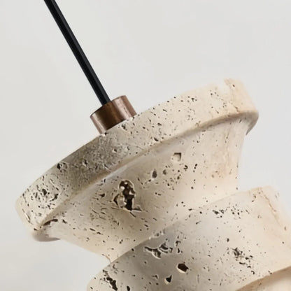 Strata Yellow Travertine Pendant Light