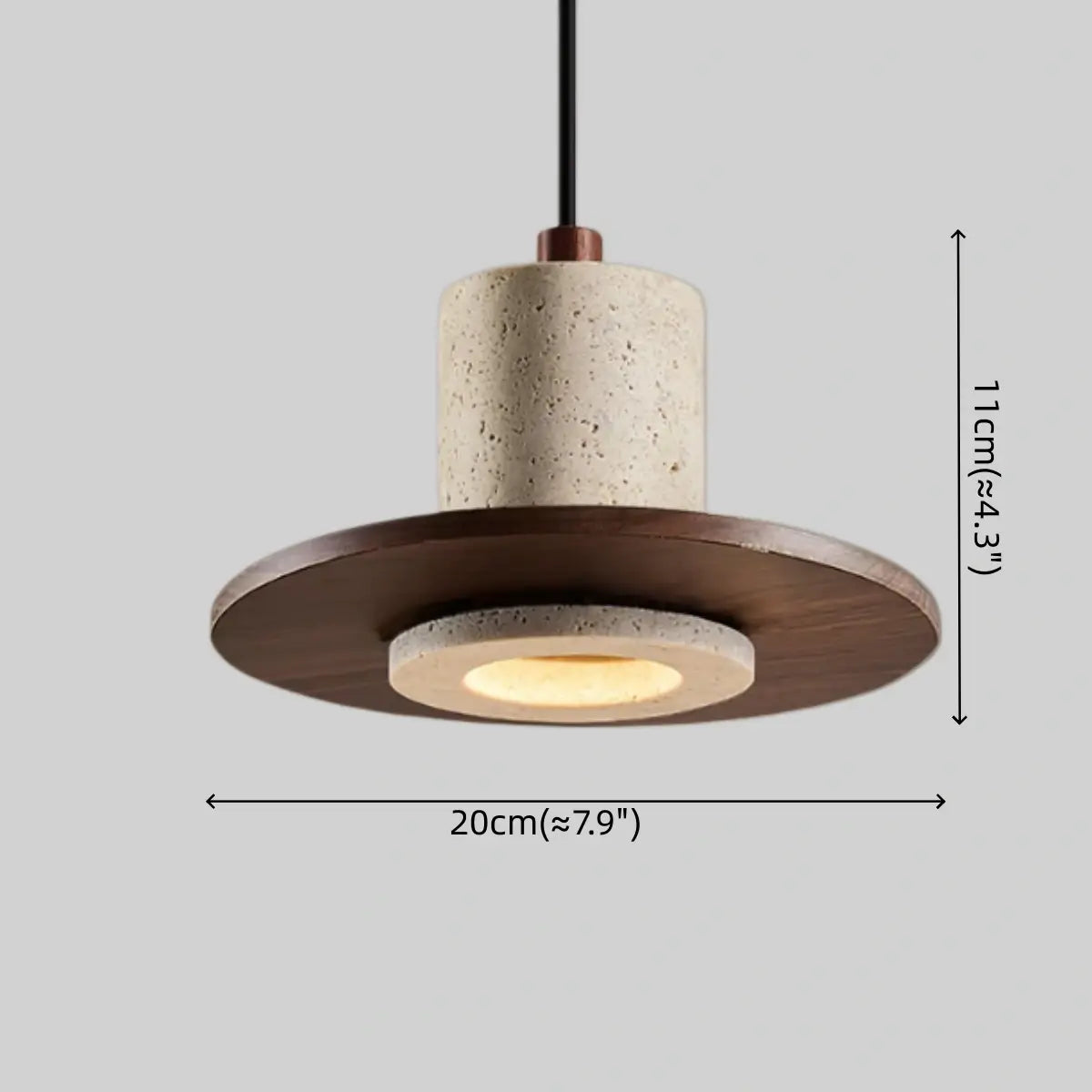 Strata Natural Travertine Pendant Light