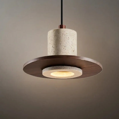 Strata Natural Travertine Pendant Light