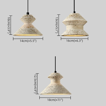 Strata Minimalist Travertine Pendant Light