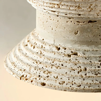 Strata Minimalist Travertine Pendant Light