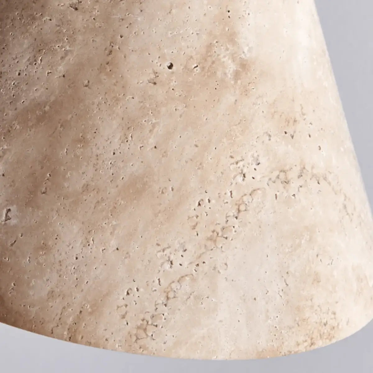 Strata Conical Travertine Pendant Light