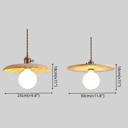 Strata LED Travertine Pendant Light