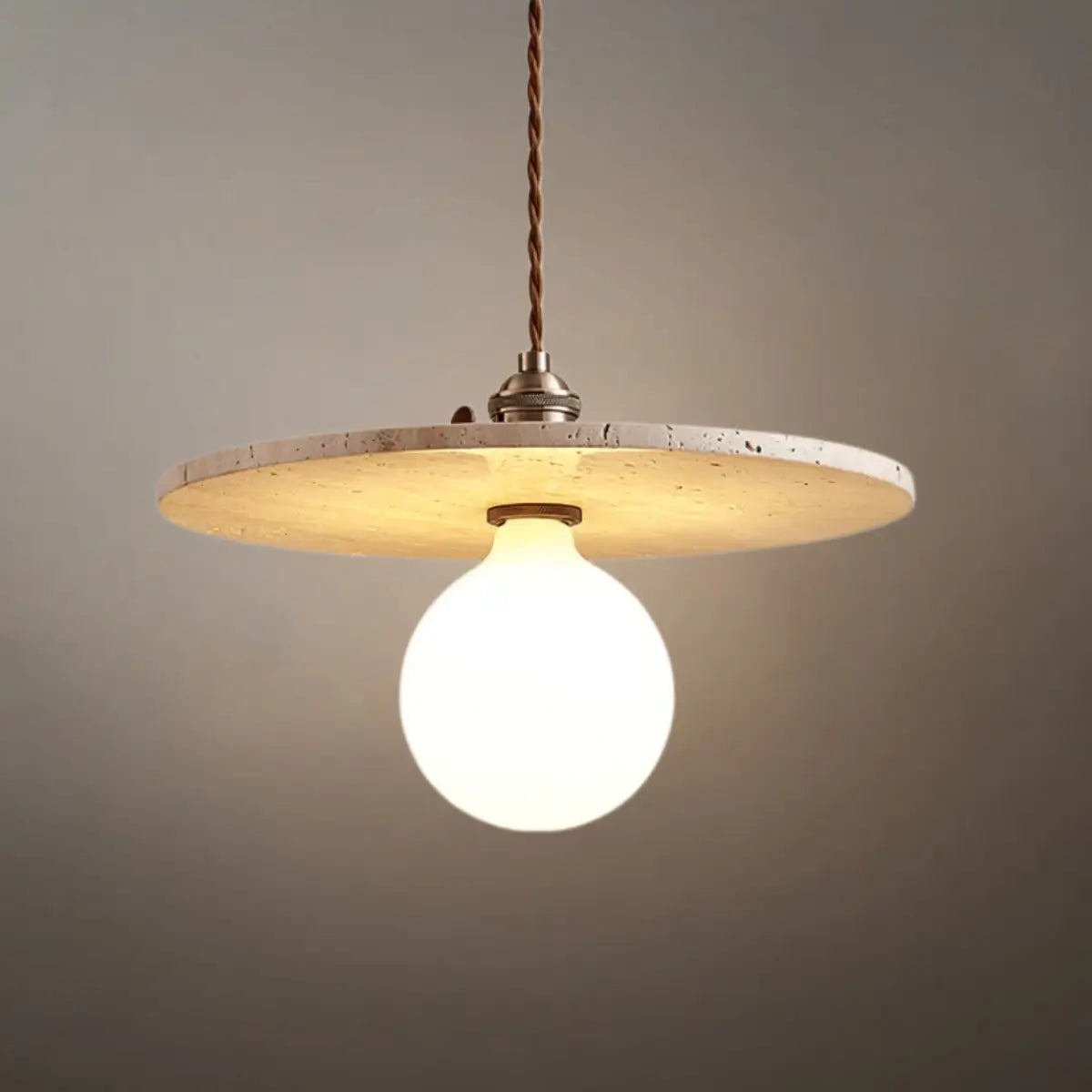 Nuvlight Strata Natural Travertine Pendant Light 