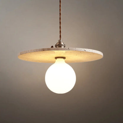 Nuvlight Strata Natural Travertine Pendant Light 