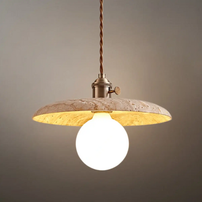 Strata LED Travertine Pendant Light
