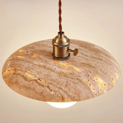 Strata LED Travertine Pendant Light