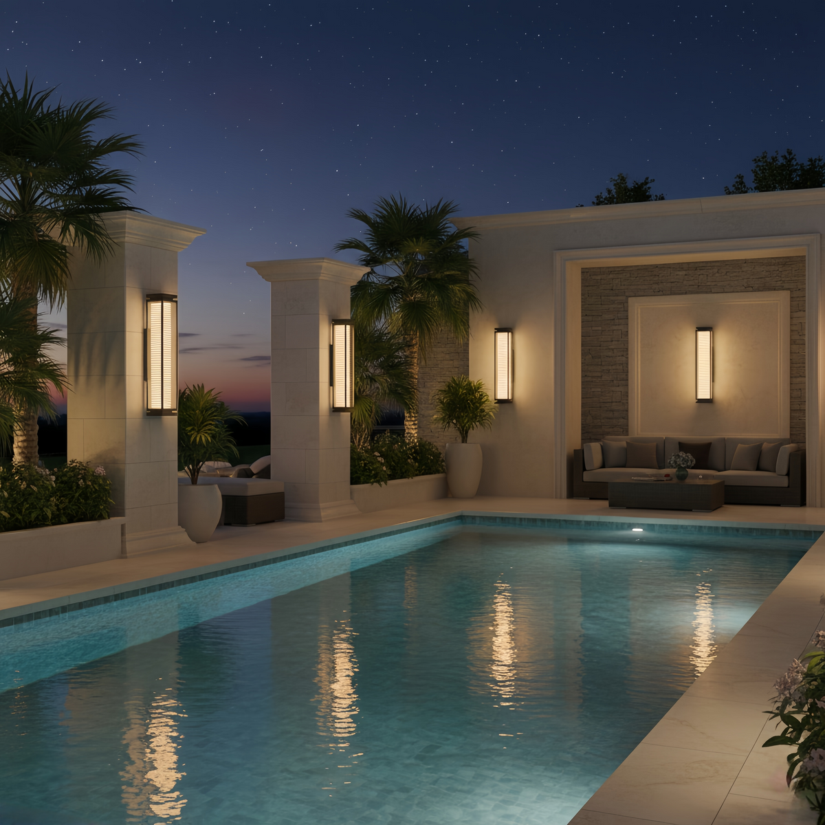 Nuvlight Sconce Exterior Wall Lamp for Patio