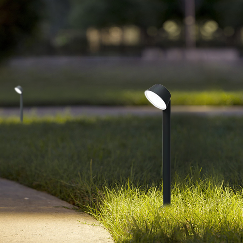 Irondale Industrial Outdoor Pathway Light - Black Metal Irregular Design for Patio