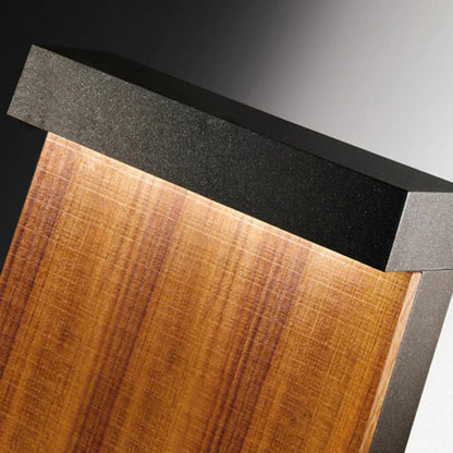 Irondale Modern Rectangular Outdoor Pathway Light - Natural Wood/Metal for Lawn