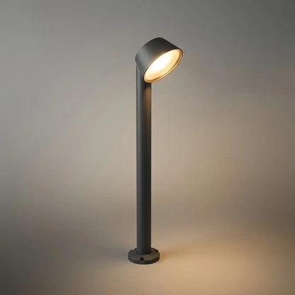 Irondale Industrial Outdoor Pathway Light - Black Metal Irregular Design for Patio