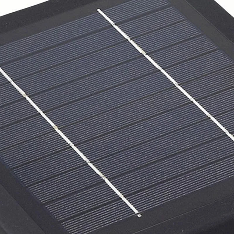 Arcato Modern Rectangular Solar Outdoor Pillar Light - Black Metal for Garden