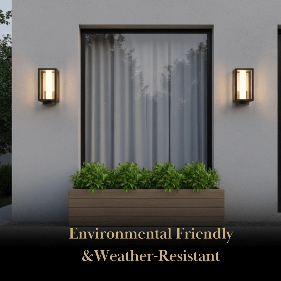 Lrondale Modern Outdoor Solar Wall Sconce-Waterproof for Yard/Balcony