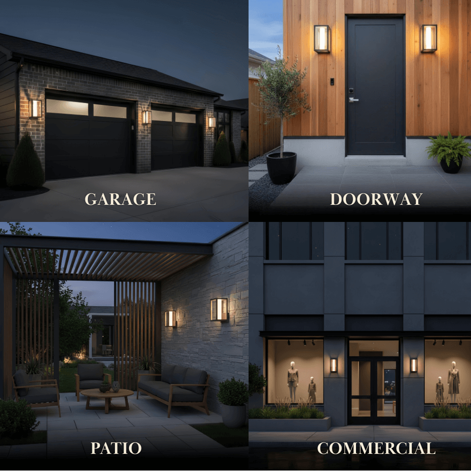 Lrondale Modern Outdoor Solar Wall Sconce-Waterproof for Yard/Balcony