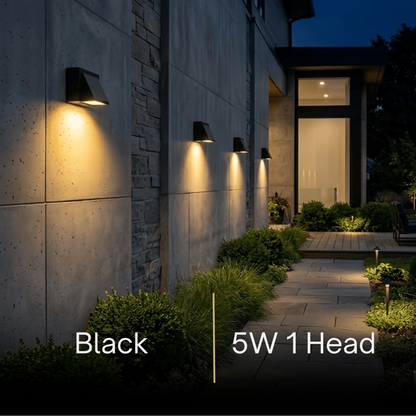 Irondale Industrial Outdoor Wall Lamp - Black/Gray Metal Irregular Design for Garden