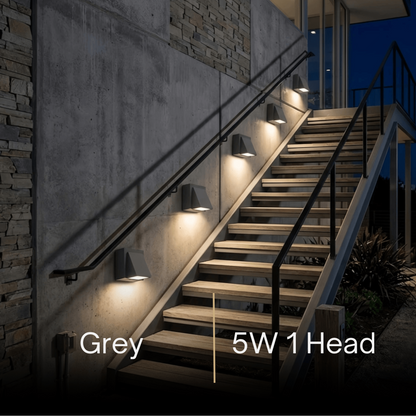 Irondale Industrial Outdoor Wall Lamp - Black/Gray Metal Irregular Design for Garden