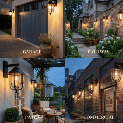 Irondale Industrial Outdoor Wall Lamp - Waterproof light for Garden