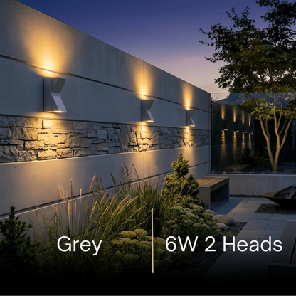 Irondale Industrial Outdoor Wall Lamp - Black/Gray Metal Irregular Design for Garden