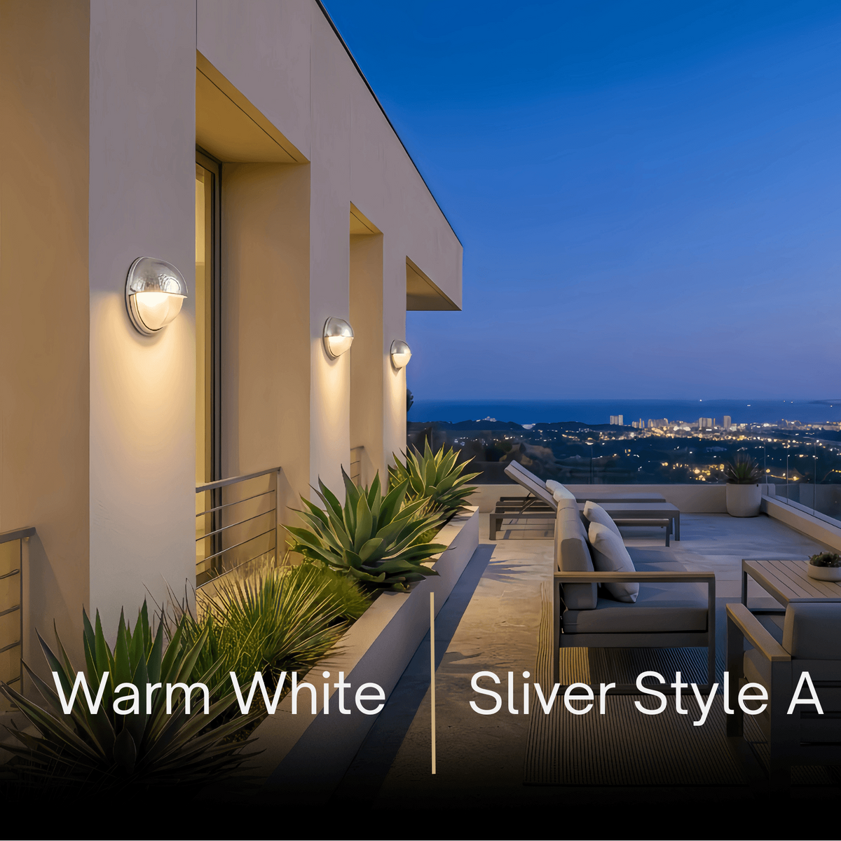 Irondale Modern Round Outdoor Wall Lamp - Silver/Gold Waterproof Metal for Courtyard
