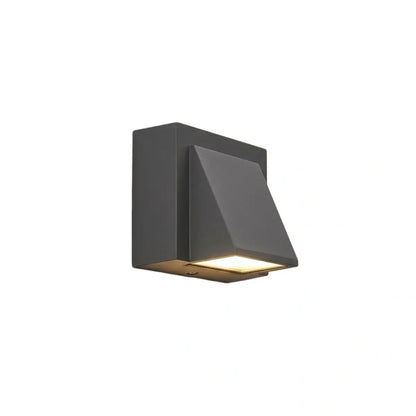 Irondale Industrial Outdoor Wall Lamp - Black/Gray Metal Irregular Design for Garden