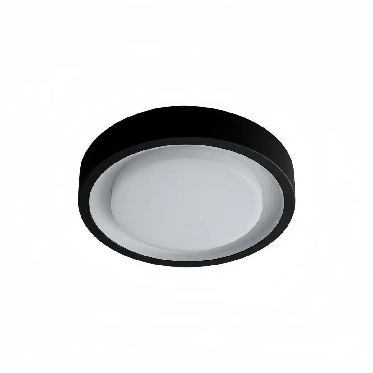Embrace Modern Outdoor Wall Lamp - Black Metal & Acrylic Round Design for Garden