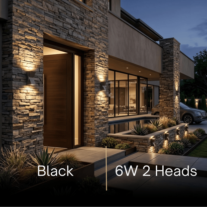 Irondale Industrial Outdoor Wall Lamp - Black/Gray Metal Irregular Design for Garden