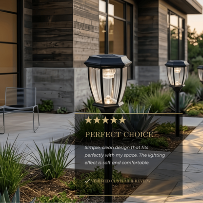 Irondale Industrial Outdoor Pathway Lights - Black Metal Irregular Design for Garden