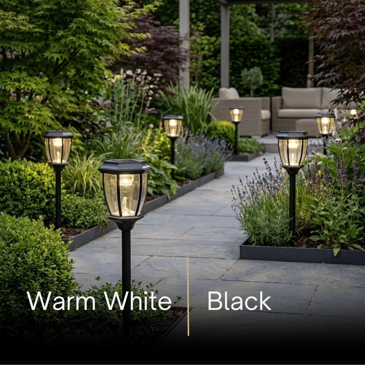 Irondale Industrial Outdoor Pathway Lights - Black Metal Irregular Design for Garden