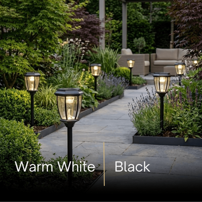 Irondale Industrial Outdoor Pathway Lights - Black Metal Irregular Design for Garden