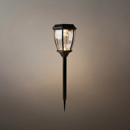 Irondale Industrial Outdoor Pathway Lights - Black Metal Irregular Design for Garden