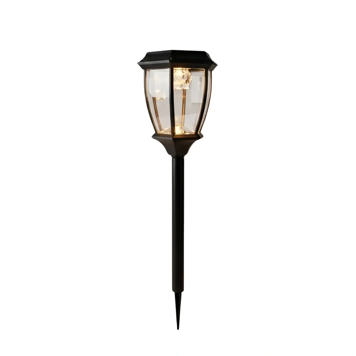 Irondale Industrial Outdoor Pathway Lights - Black Metal Irregular Design for Garden