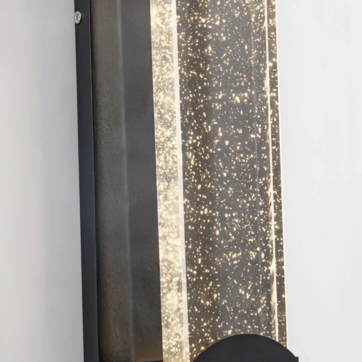 Arcato Modern Rectangle Outdoor Wall Lamp - Black Metal/Acrylic for Patio