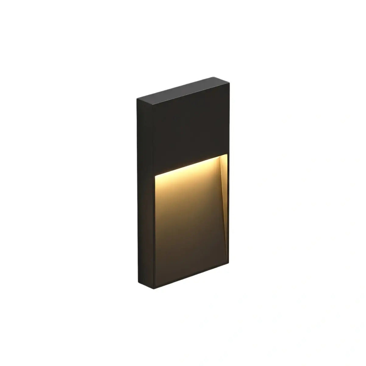 Irondale Industrial Rectangular Outdoor Deck Step Light - Black Metal for Stairs